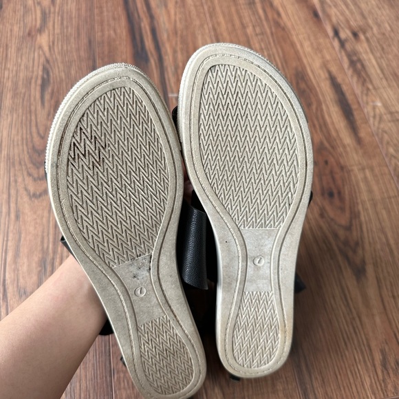 Eileen Fisher Black Sport Tumbled Leather Sneaker Sandal - Picture 8 of 10